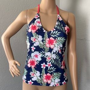Bobbie Brooks Floral Halter Swim Top